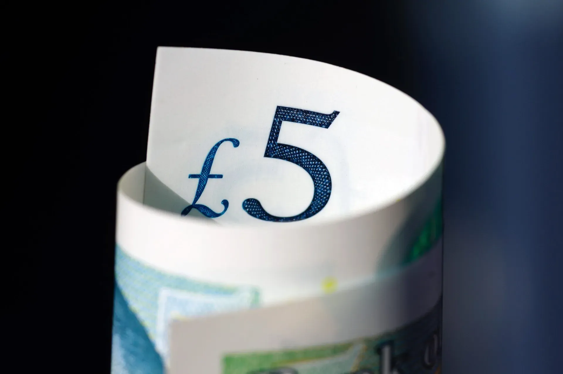 money pounds £5 five note