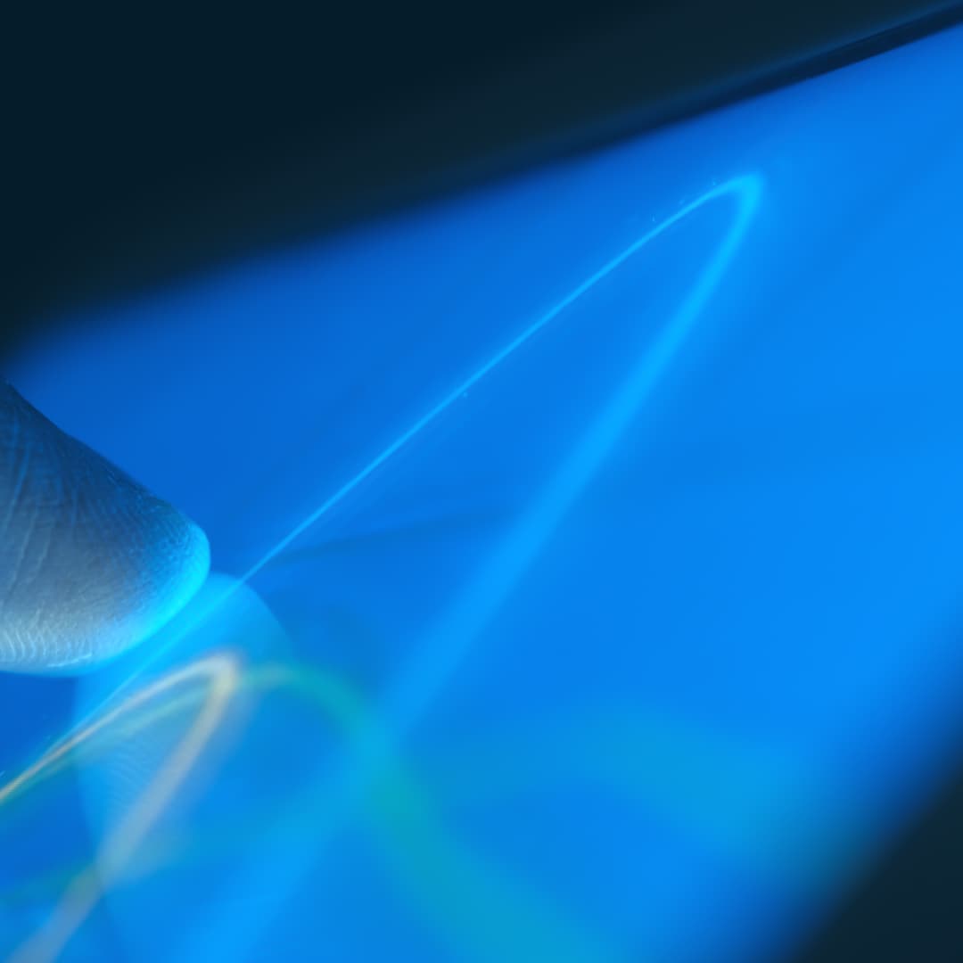 Finger touching screen to analyse abstract line graph